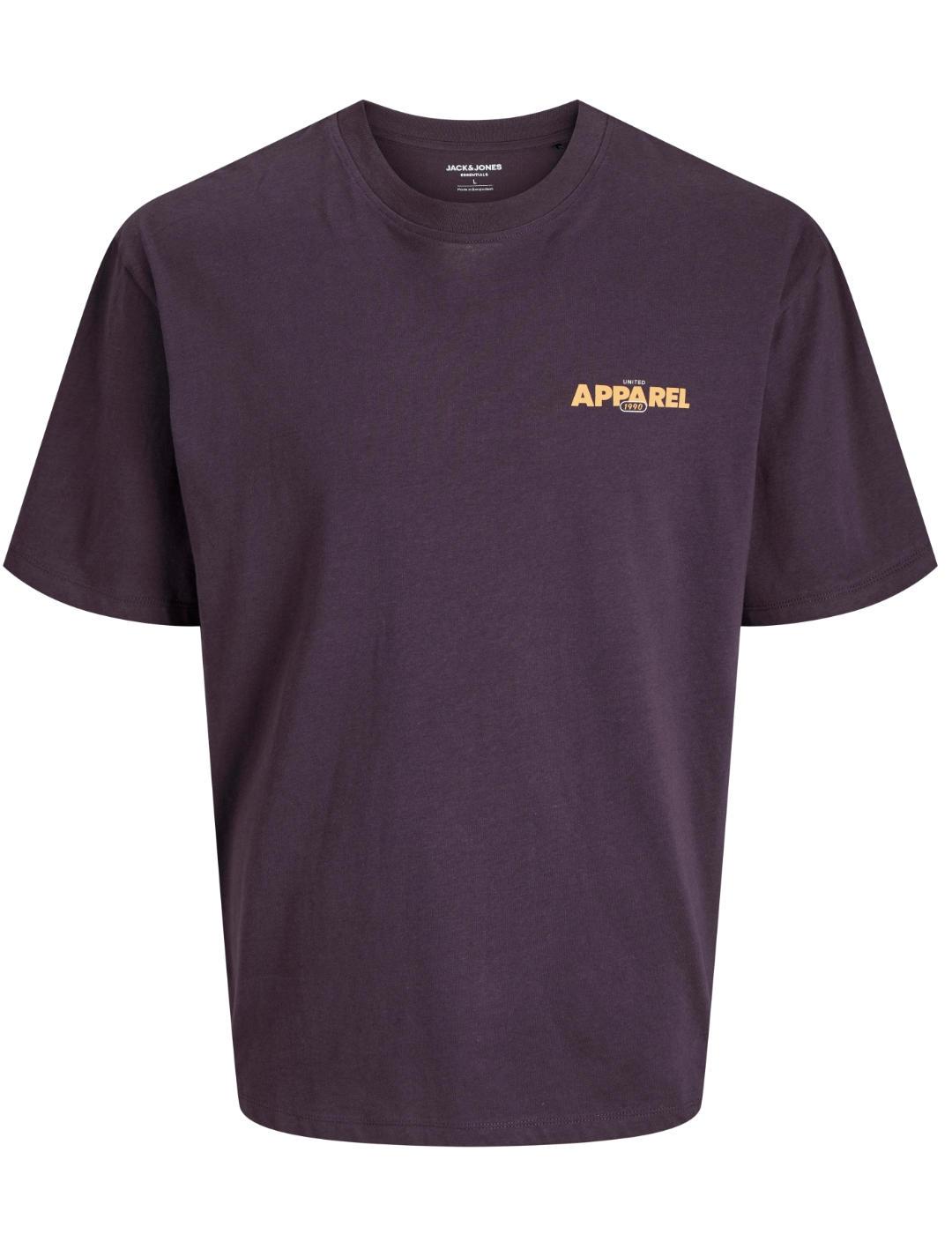 Camiseta Jack&Jones Bradley granate manga corta para hombre