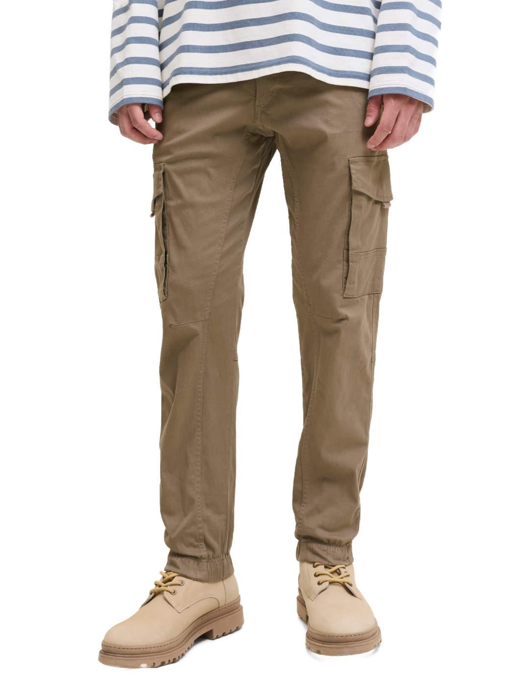 Pantalón Jack&Jones Paul cargo camel con puño para hombre