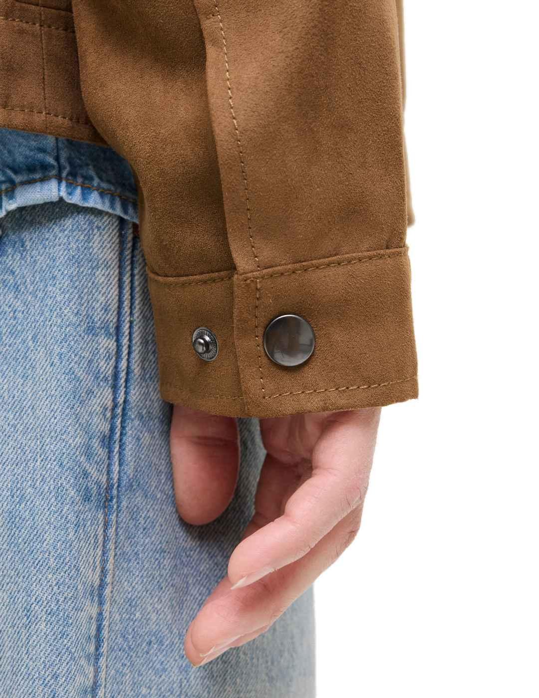 Chaqueta Jac&Jones Dylan camel antelina para hombre