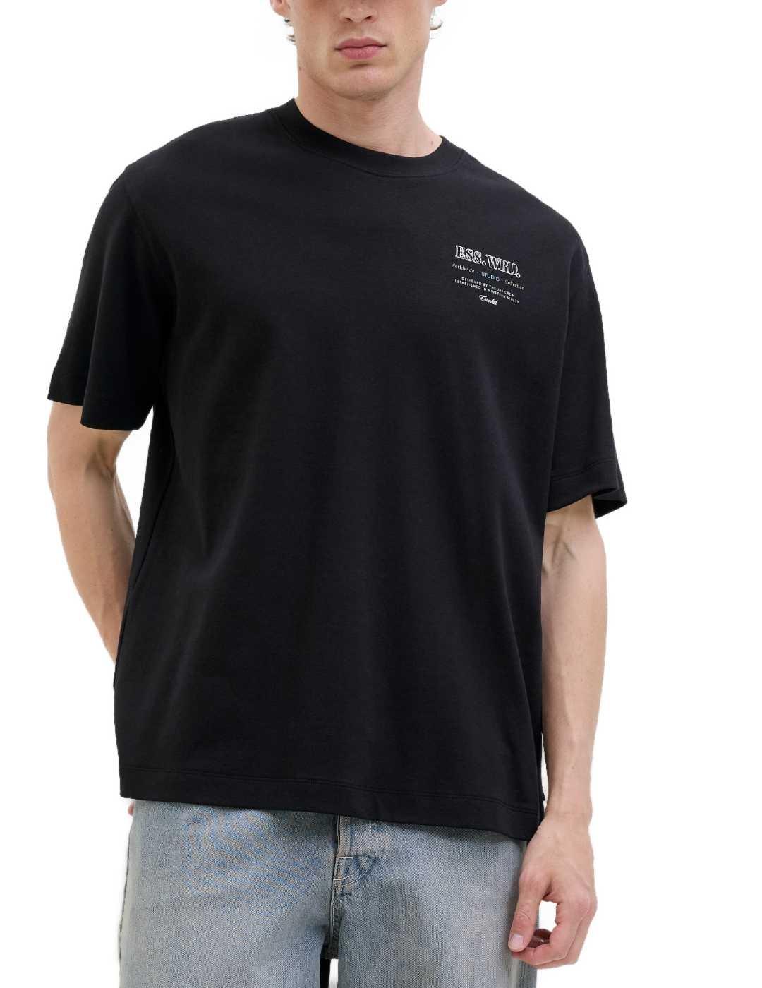 Camiseta Jack&Jones Urban negra manga corta para hombre