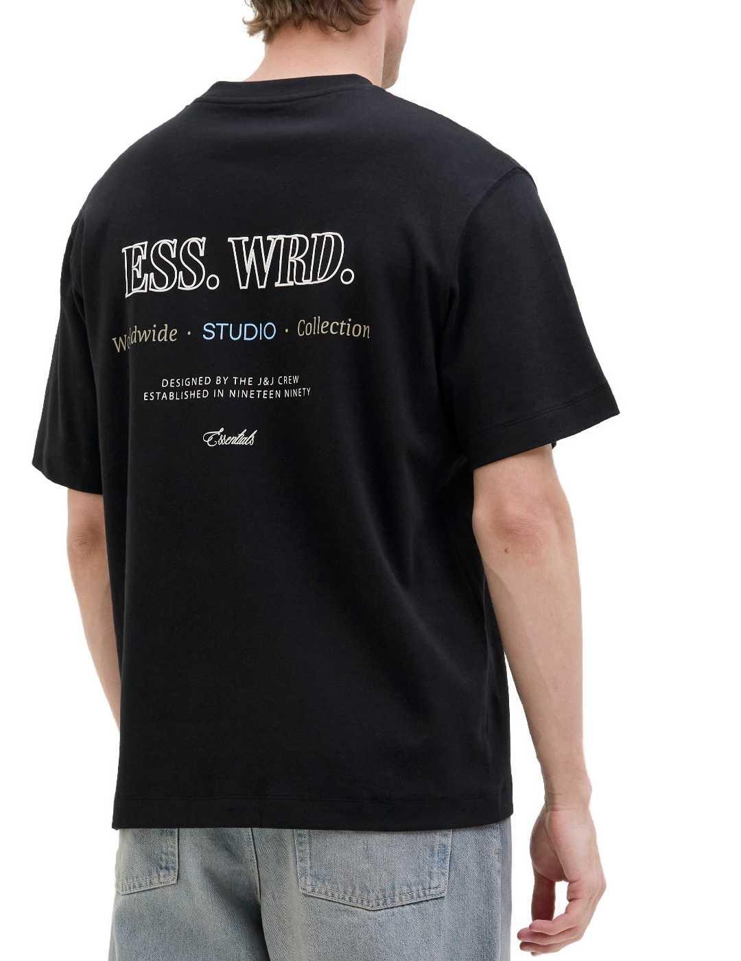 Camiseta Jack&Jones Urban negra manga corta para hombre