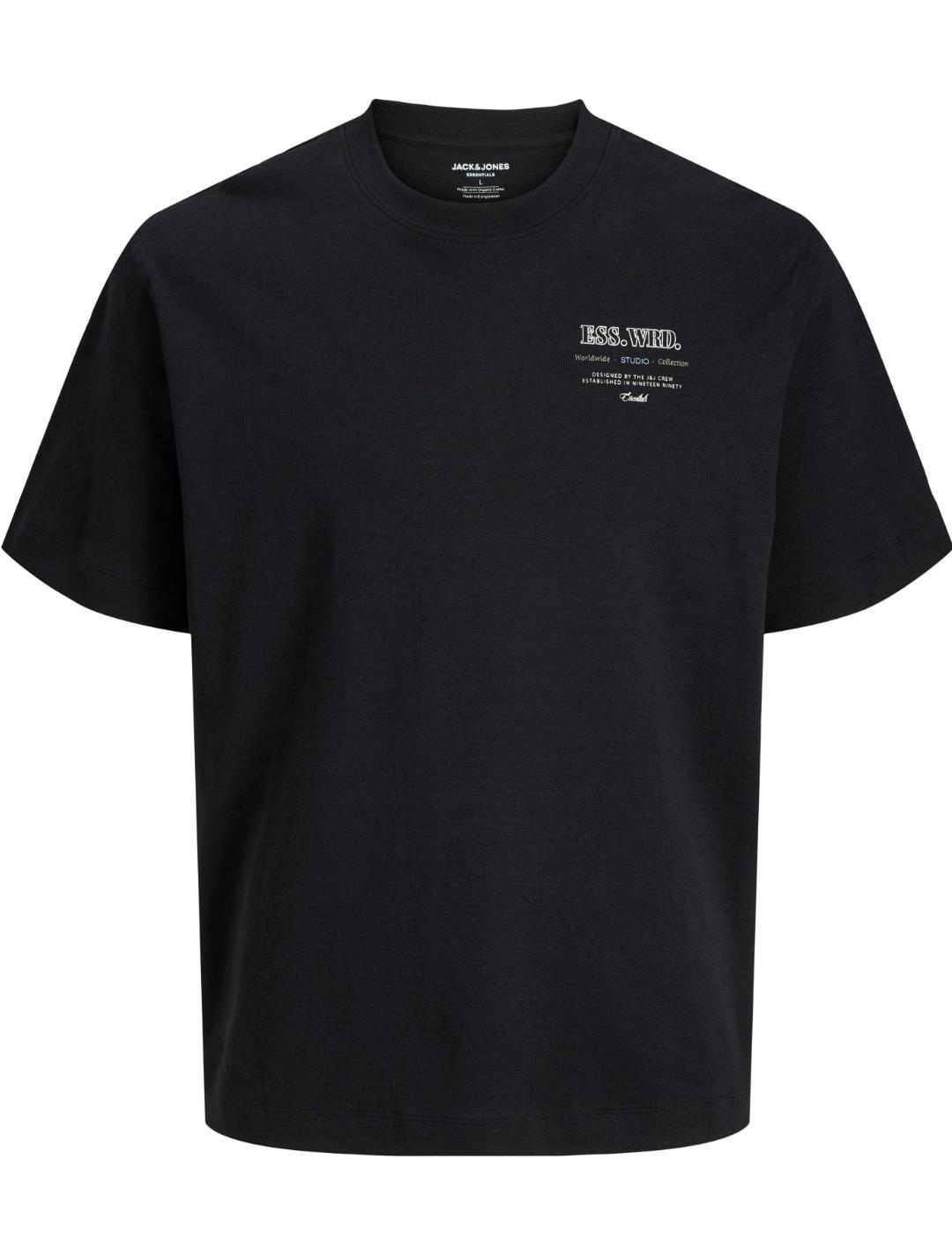 Camiseta Jack&Jones Urban negra manga corta para hombre