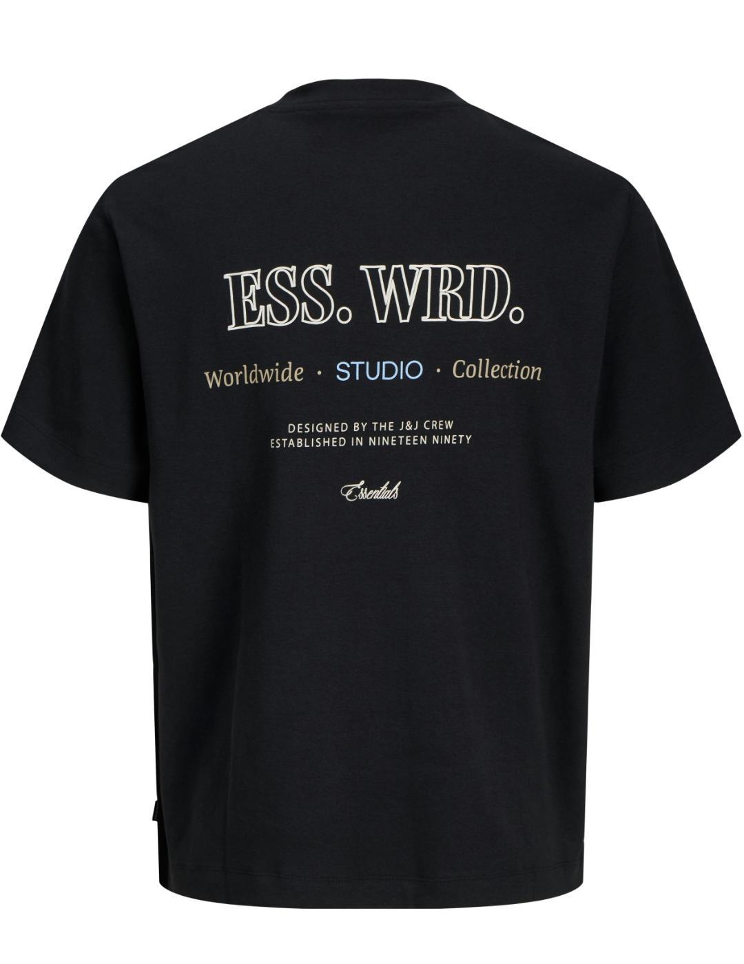 Camiseta Jack&Jones Urban negra manga corta para hombre