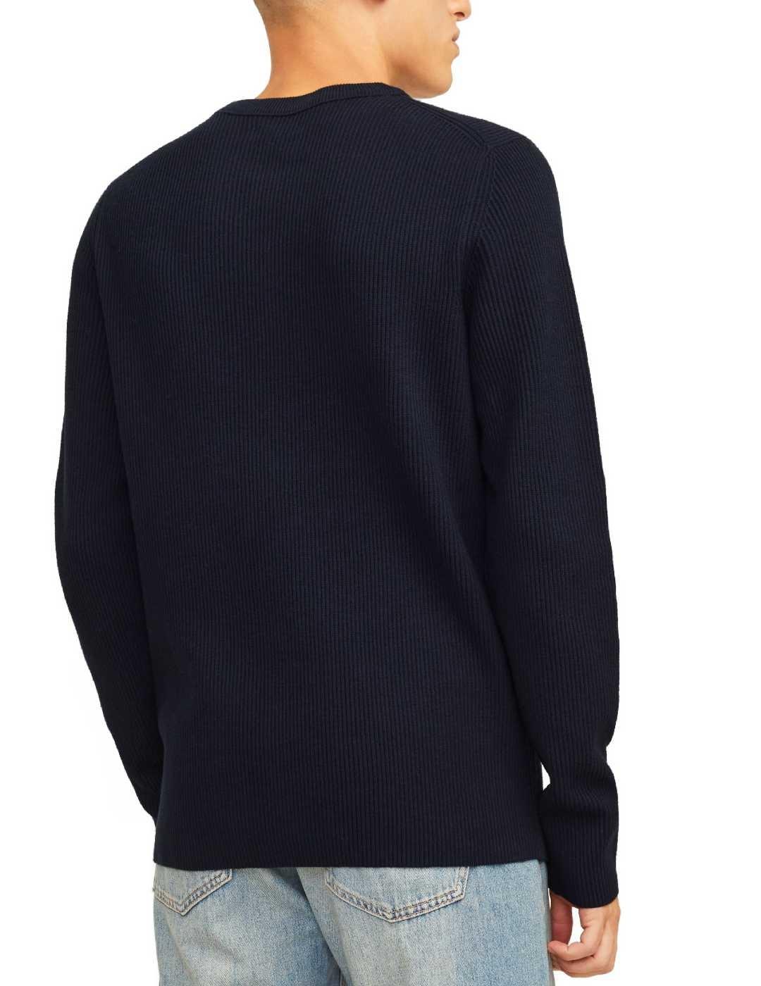 Jersey Jack&Jones Perfec azul marino acanalado de hombre