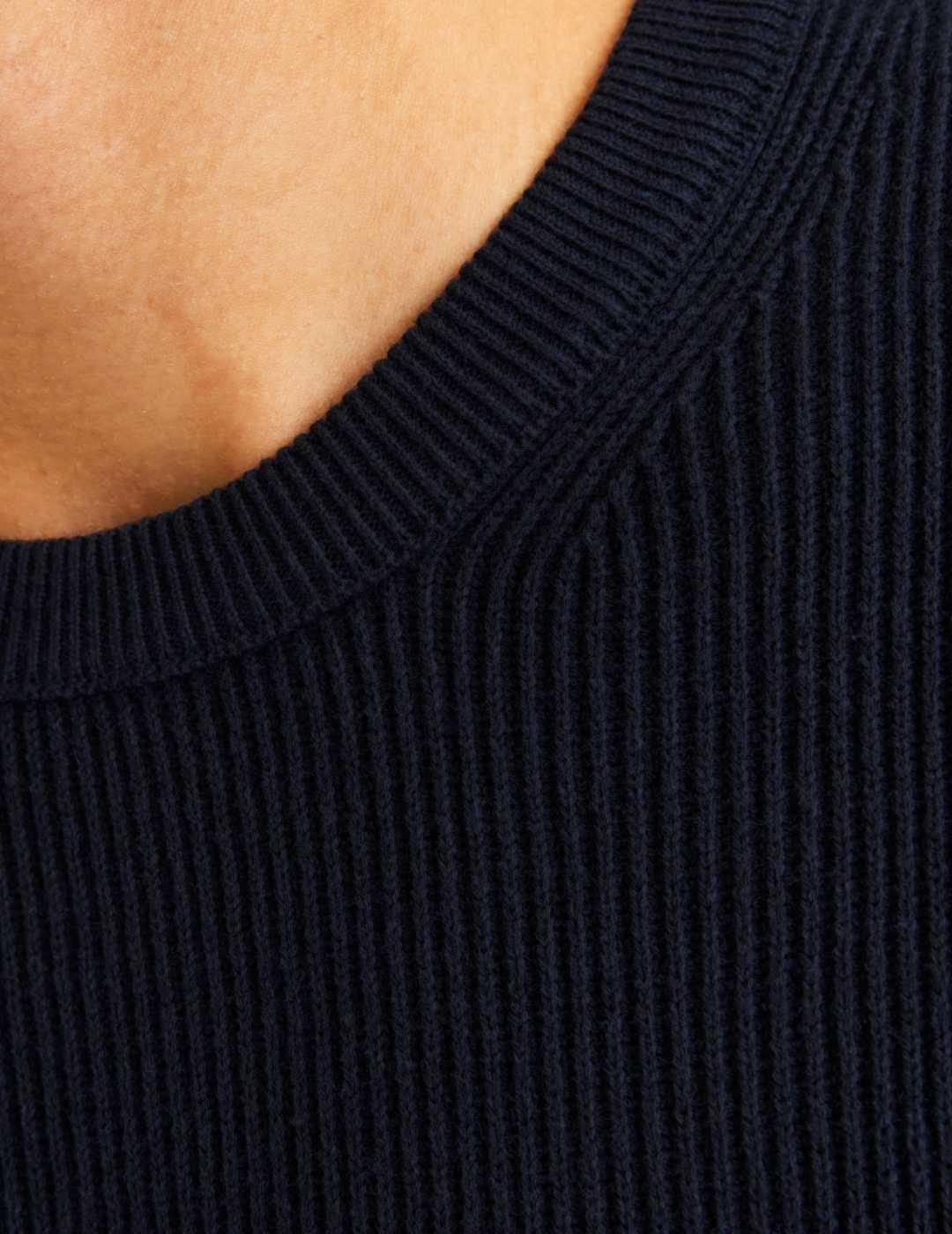 Jersey Jack&Jones Perfec azul marino acanalado de hombre