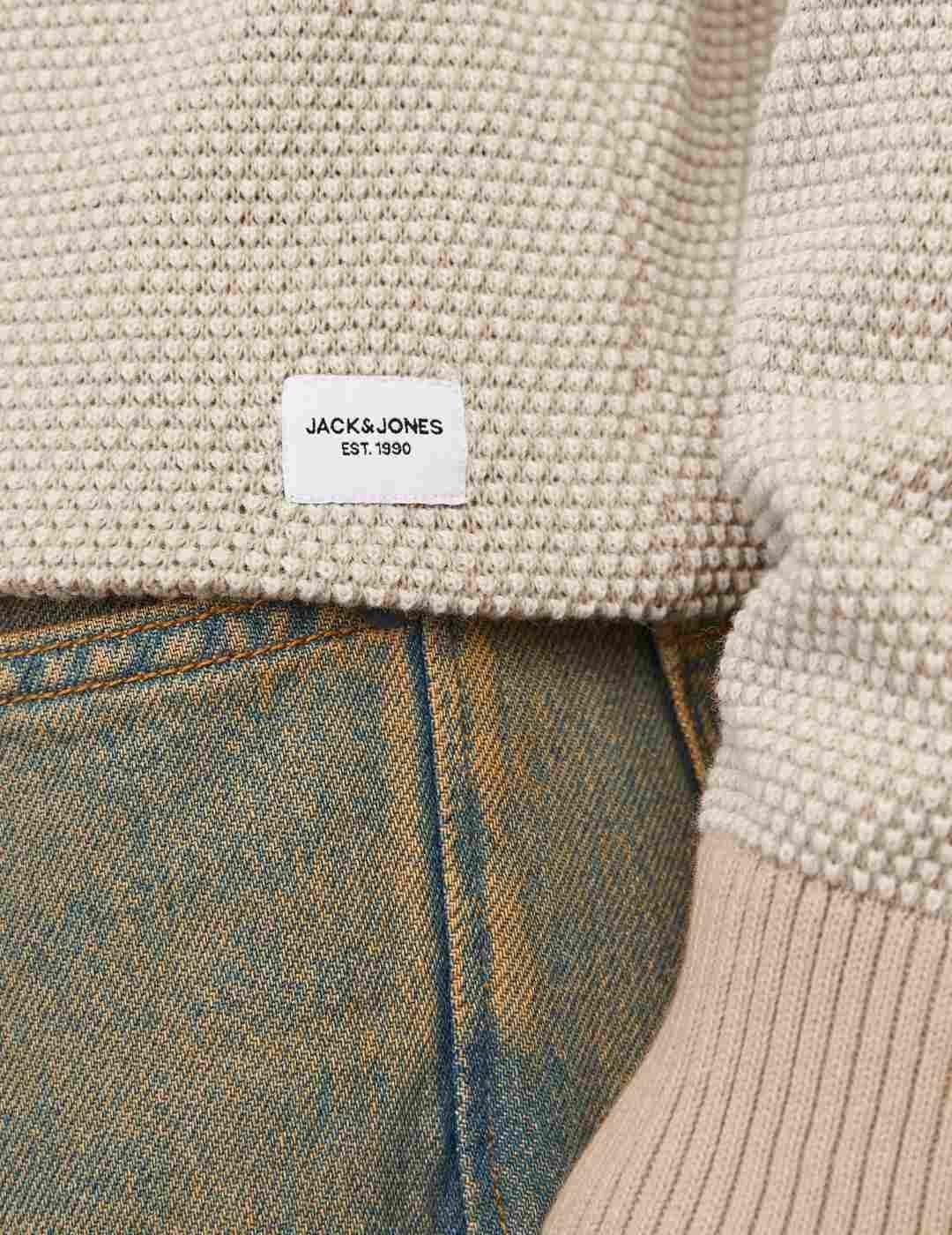 Jersey Jack&Jones Globe crudo manga larga de hombre