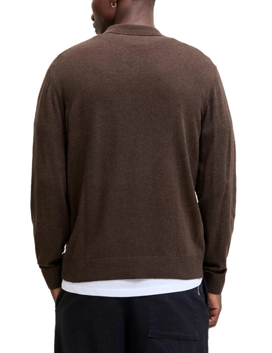 Jersey Jack&Jones Emil cuello en zip teja cremallera hombre