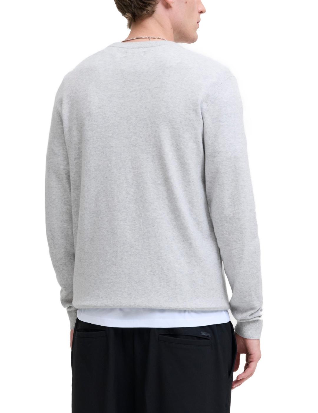 Jersey Jack&Jones Perfect gris cuello redondo lana de hombre
