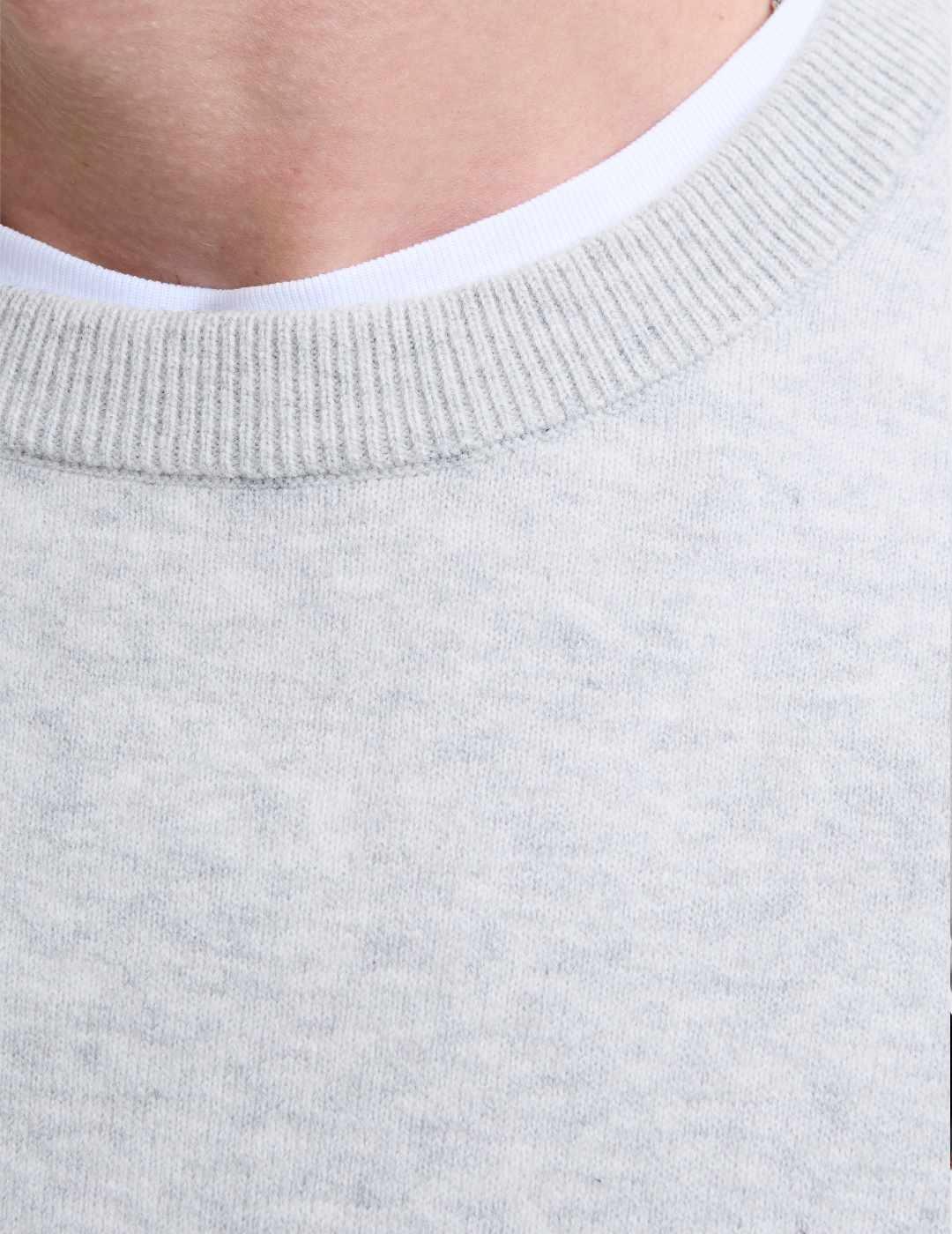 Jersey Jack&Jones Perfect gris cuello redondo lana de hombre