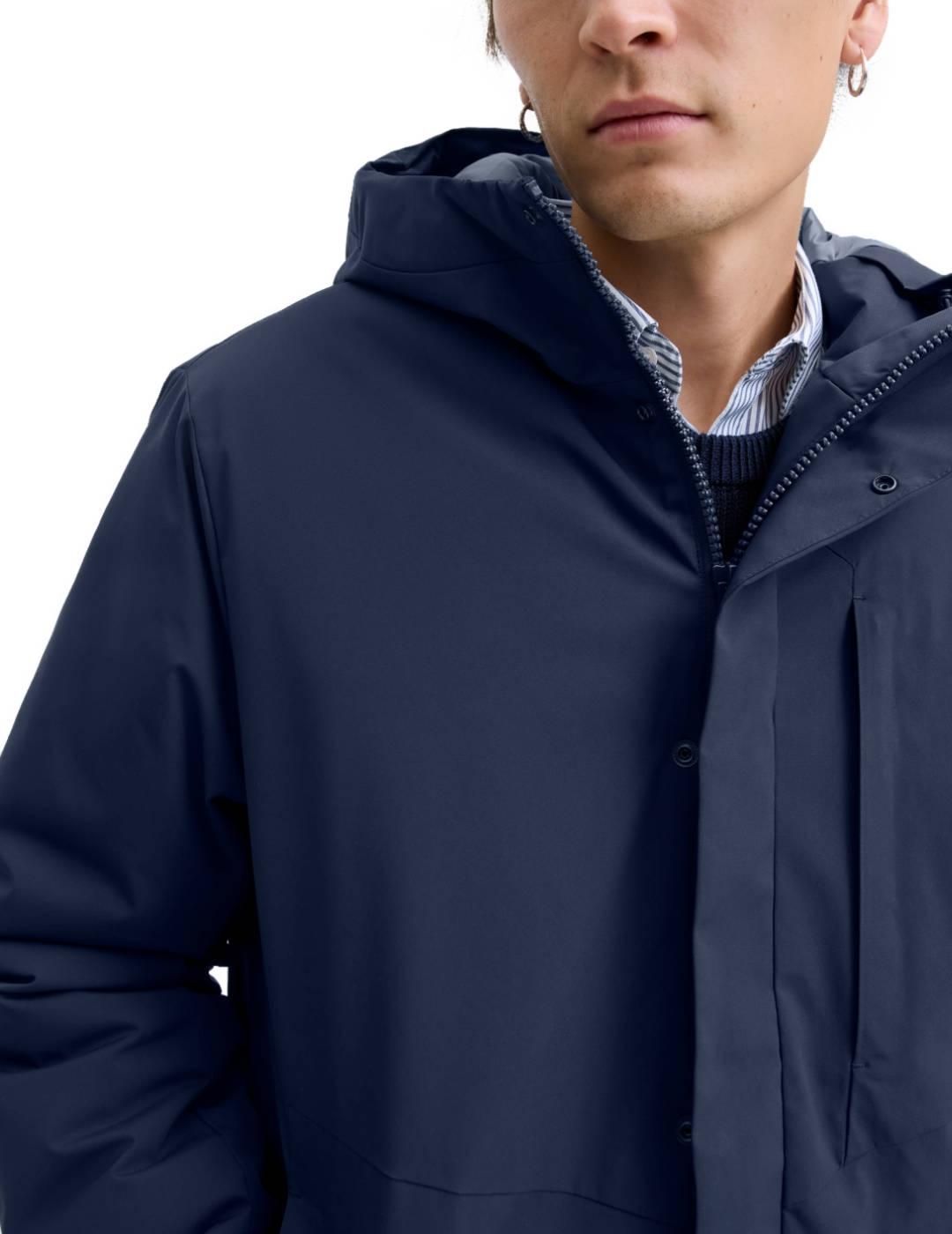 Chaqueta Jack&Jones Keen marino con capucha de hombre