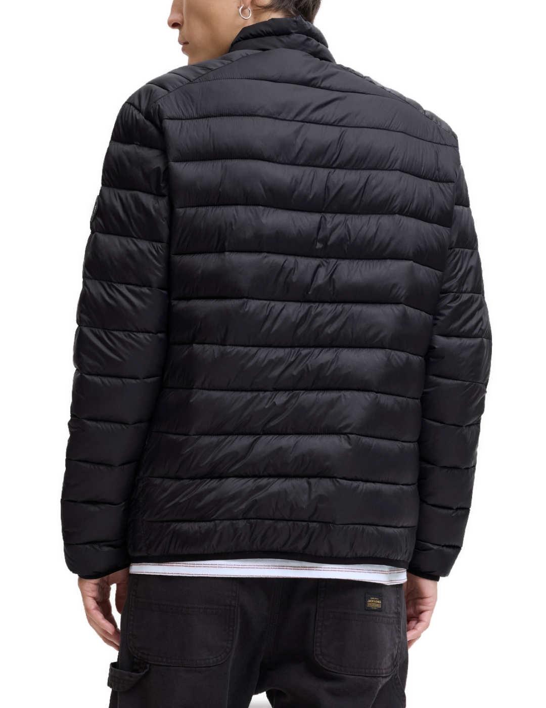 Plumón Jack&Jones Bradley negro acolchado cremallera hombre