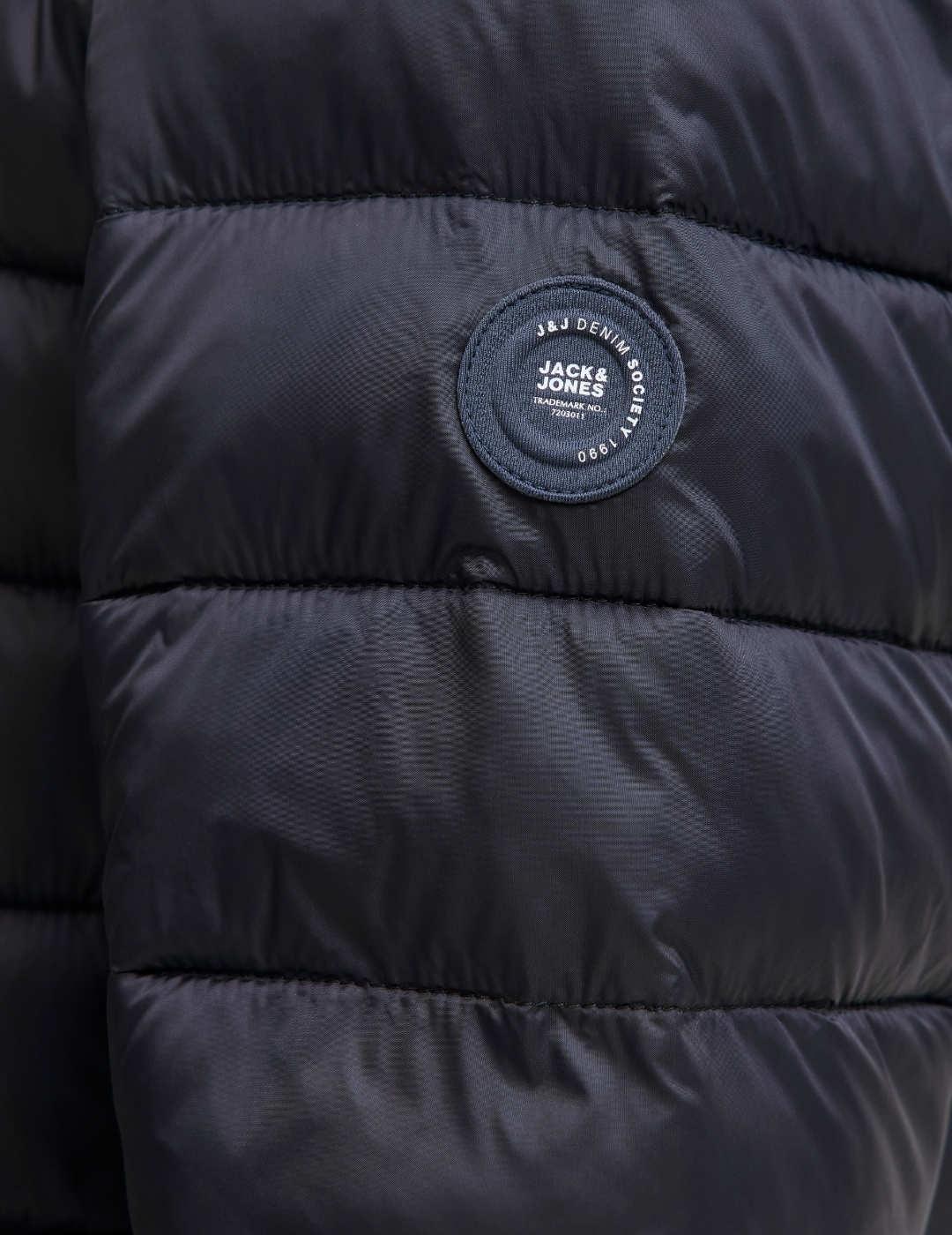 Plumón Jack&Jones Bradley negro acolchado cremallera hombre