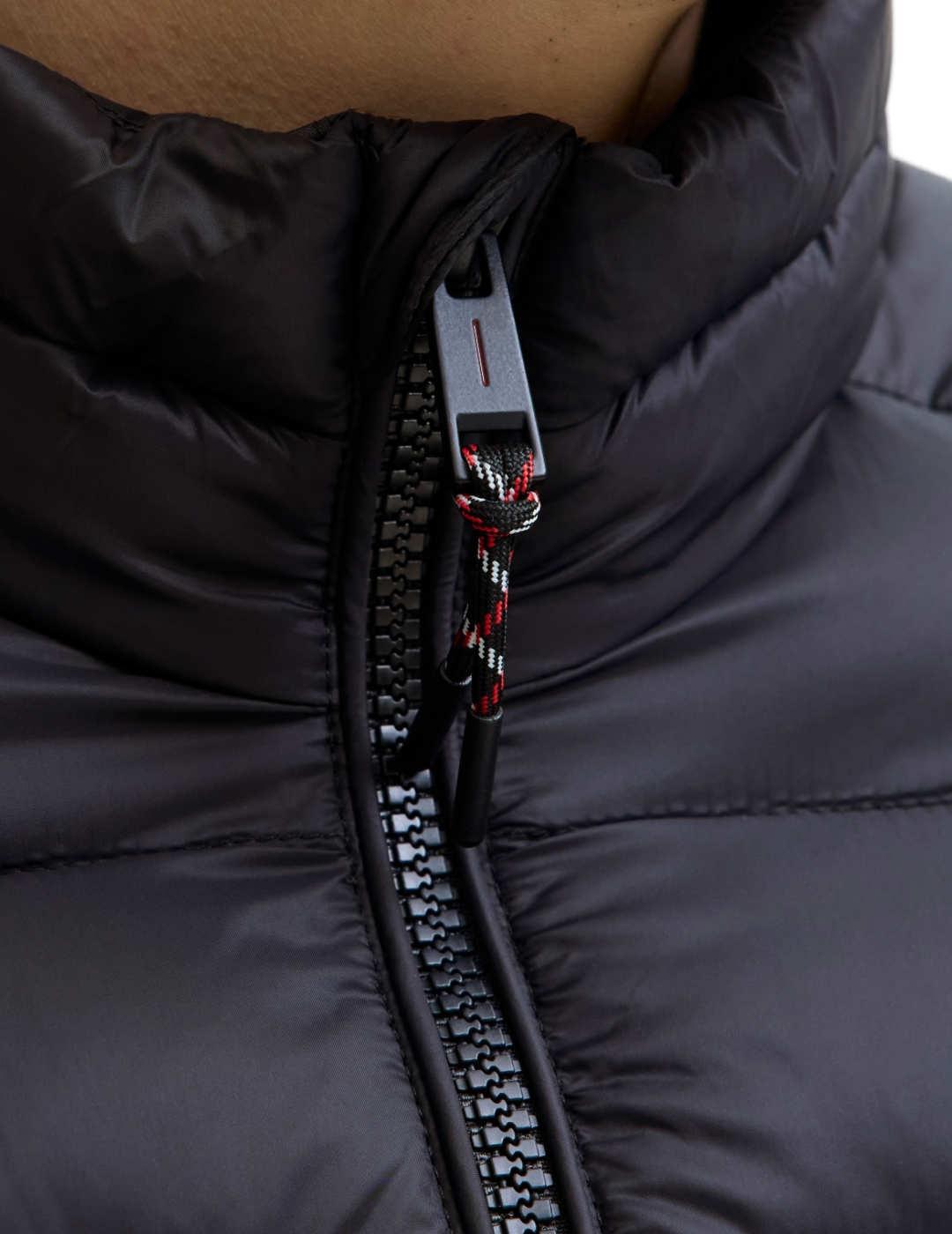 Plumón Jack&Jones Bradley negro acolchado cremallera hombre