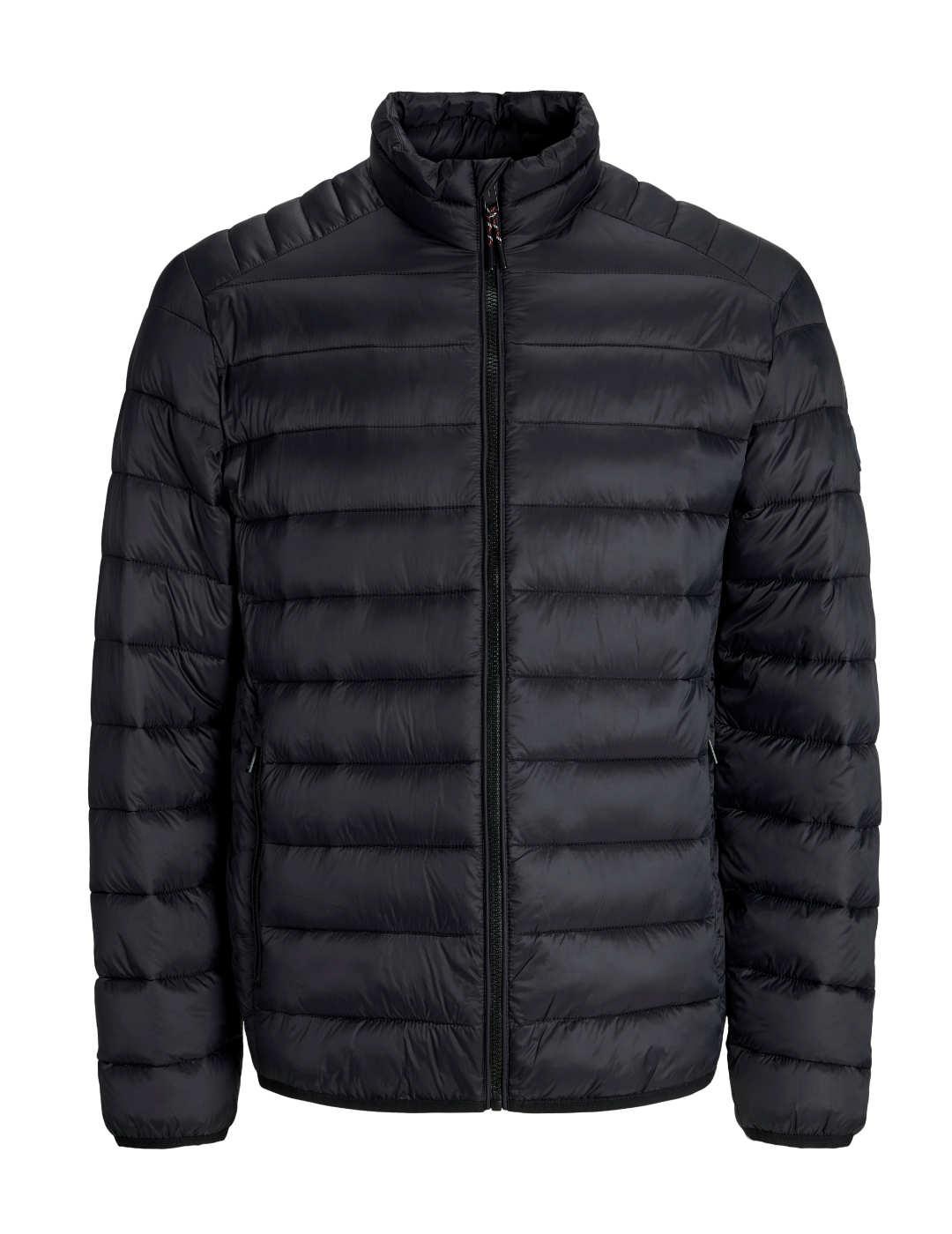 Plumón Jack&Jones Bradley negro acolchado cremallera hombre