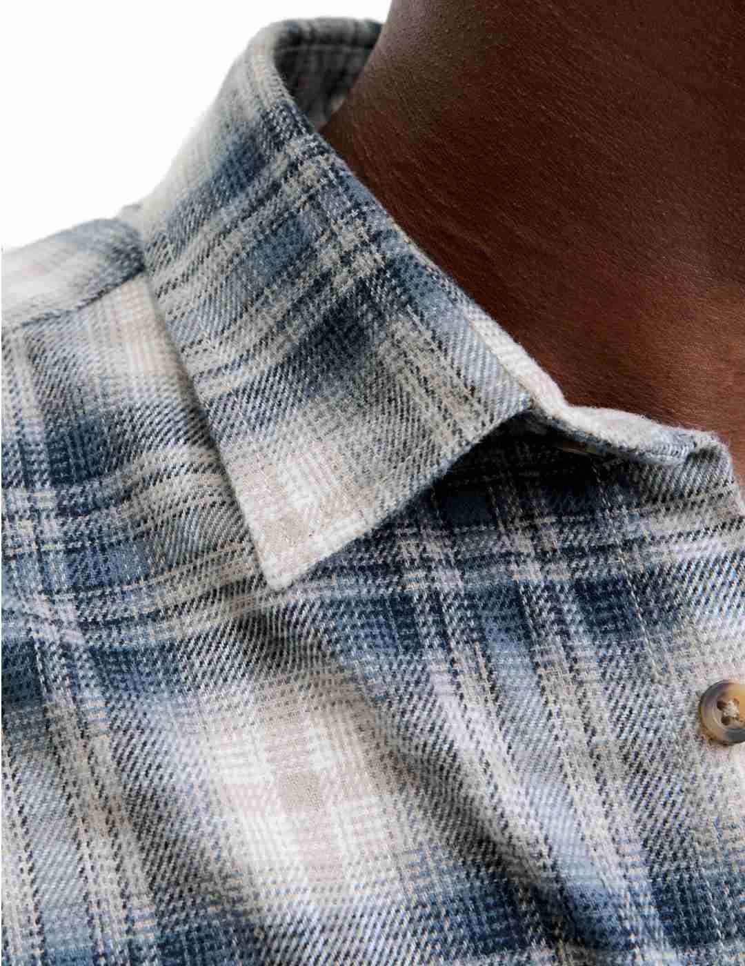 Camisa Jack&Jones Joshua cuadros grises y azules de hombre