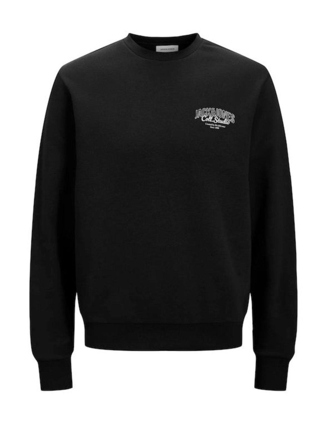 Sudadera Jack&Jones Makoto negro manga larga de hombre