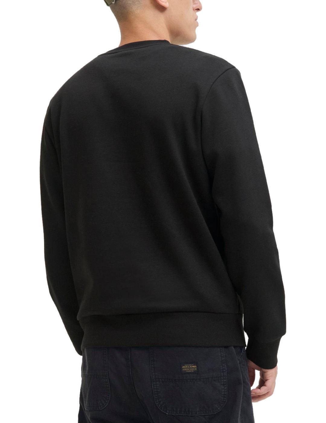 Sudadera Jack & Jones Pan negra minilogo para hombre