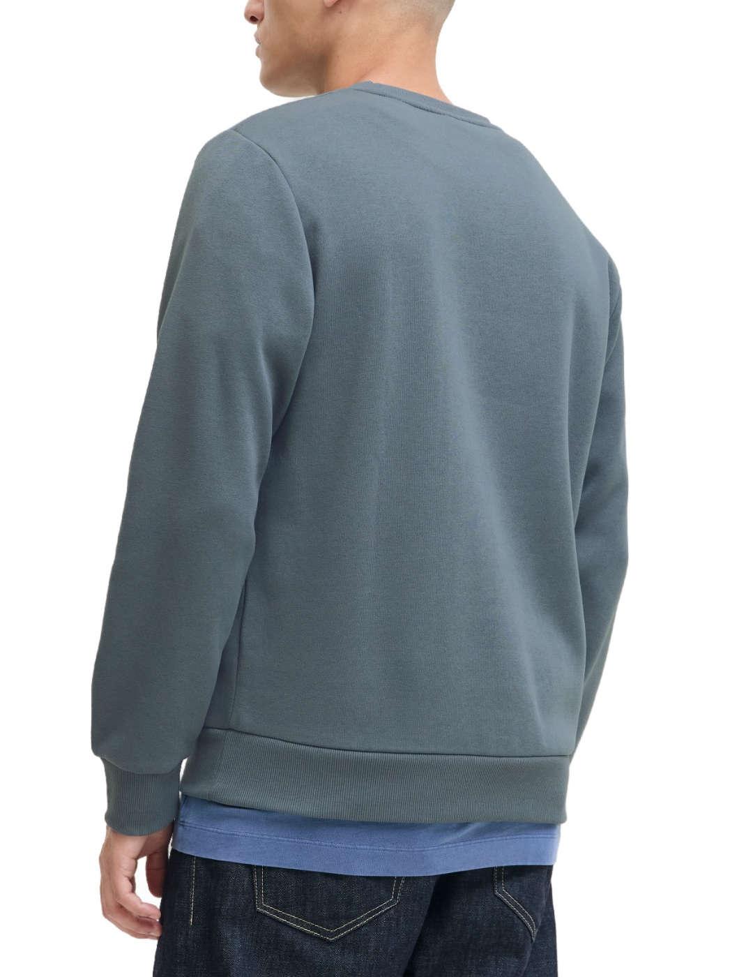 Sudadera Jack & Jones Pan azul grisáceo minilogo para hombre