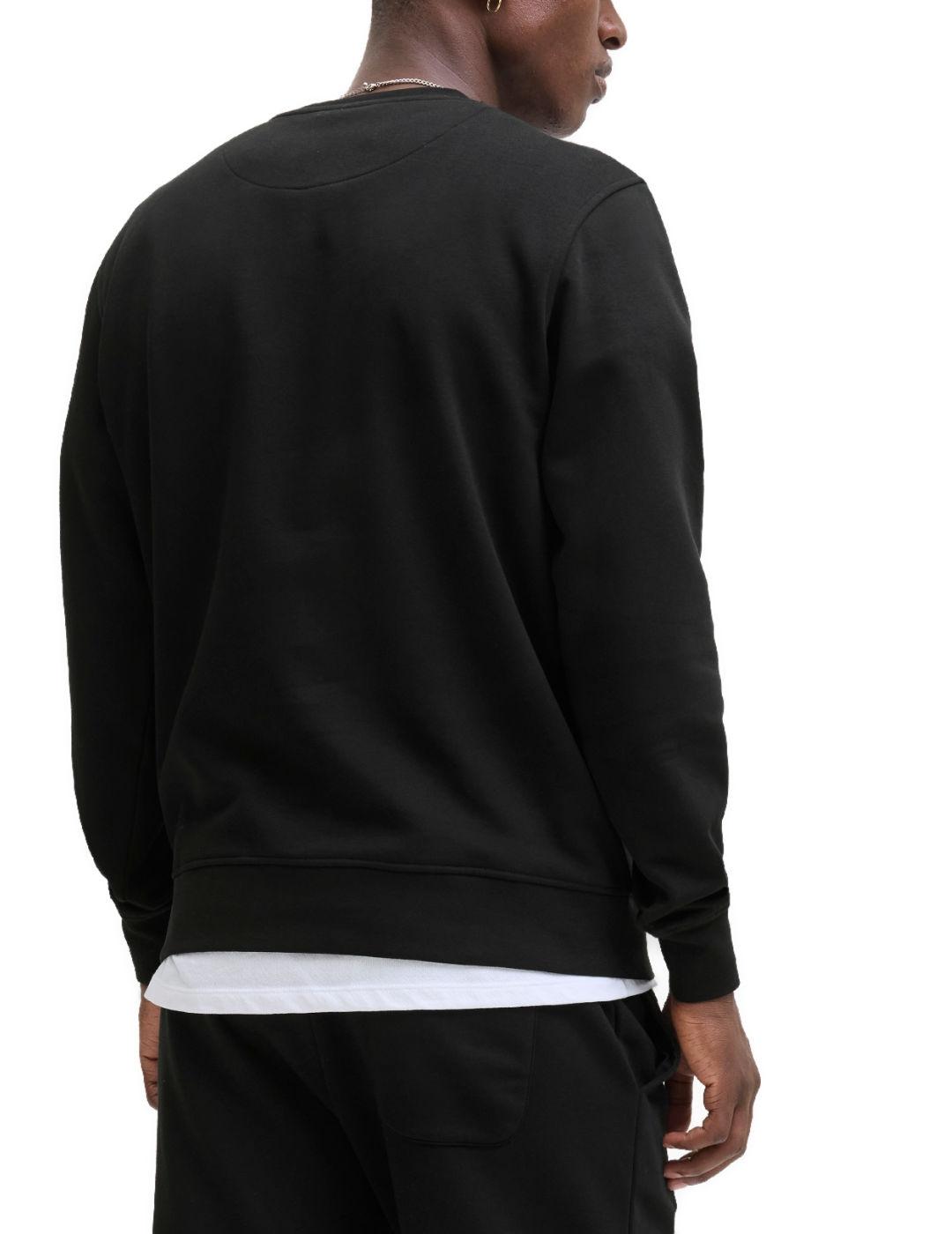 Sudadera Jack&Jones Soho negra sin capucha para hombre