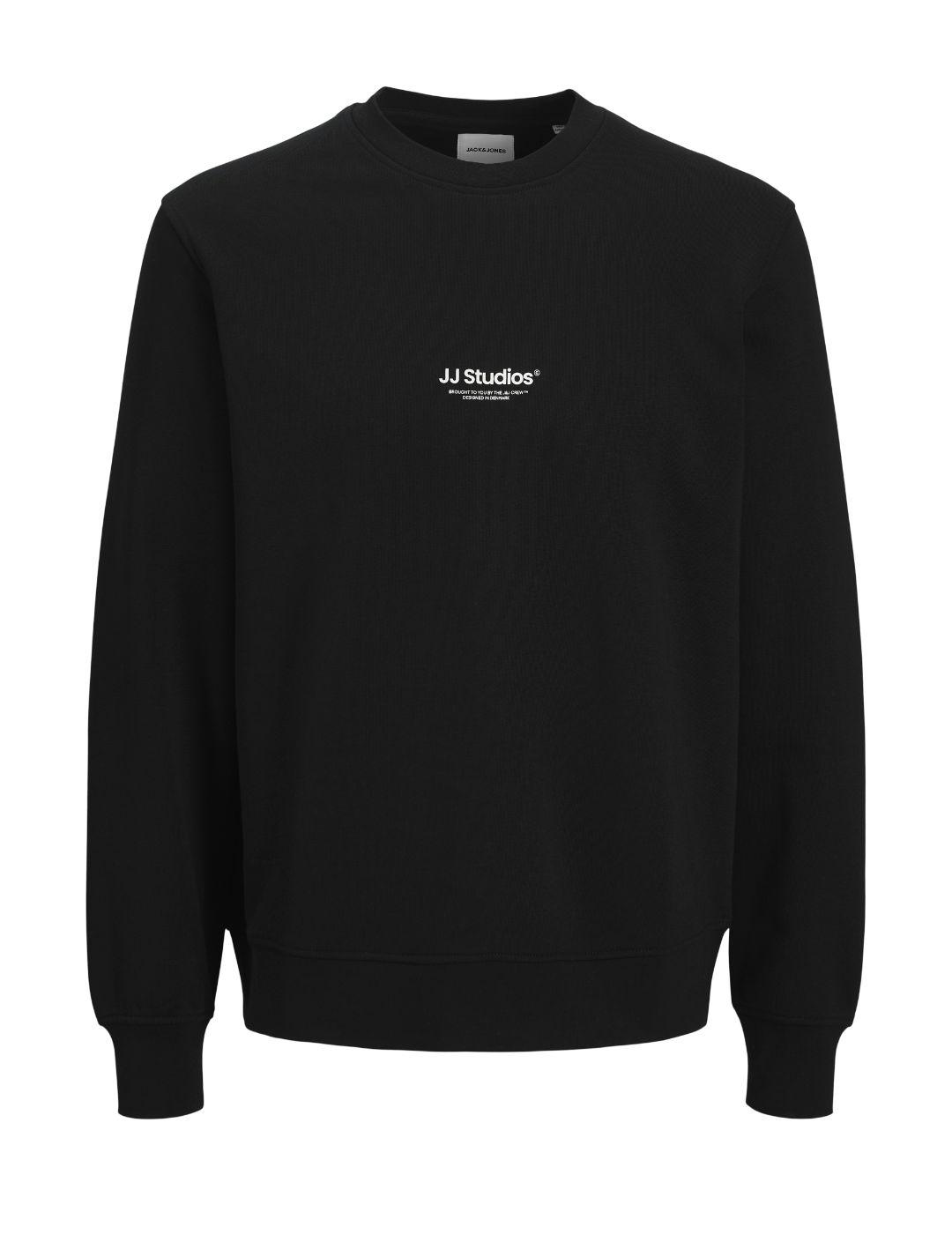 Sudadera Jack&Jones Soho negra sin capucha para hombre