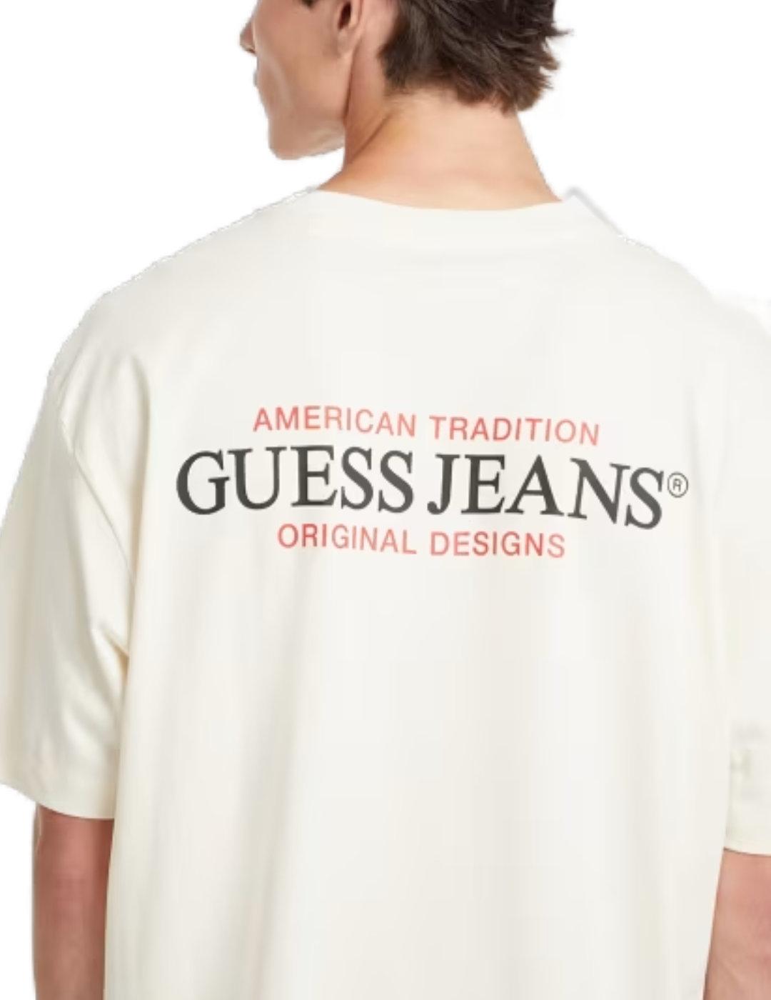 Camiseta Guess American crudo manga corta para hombre