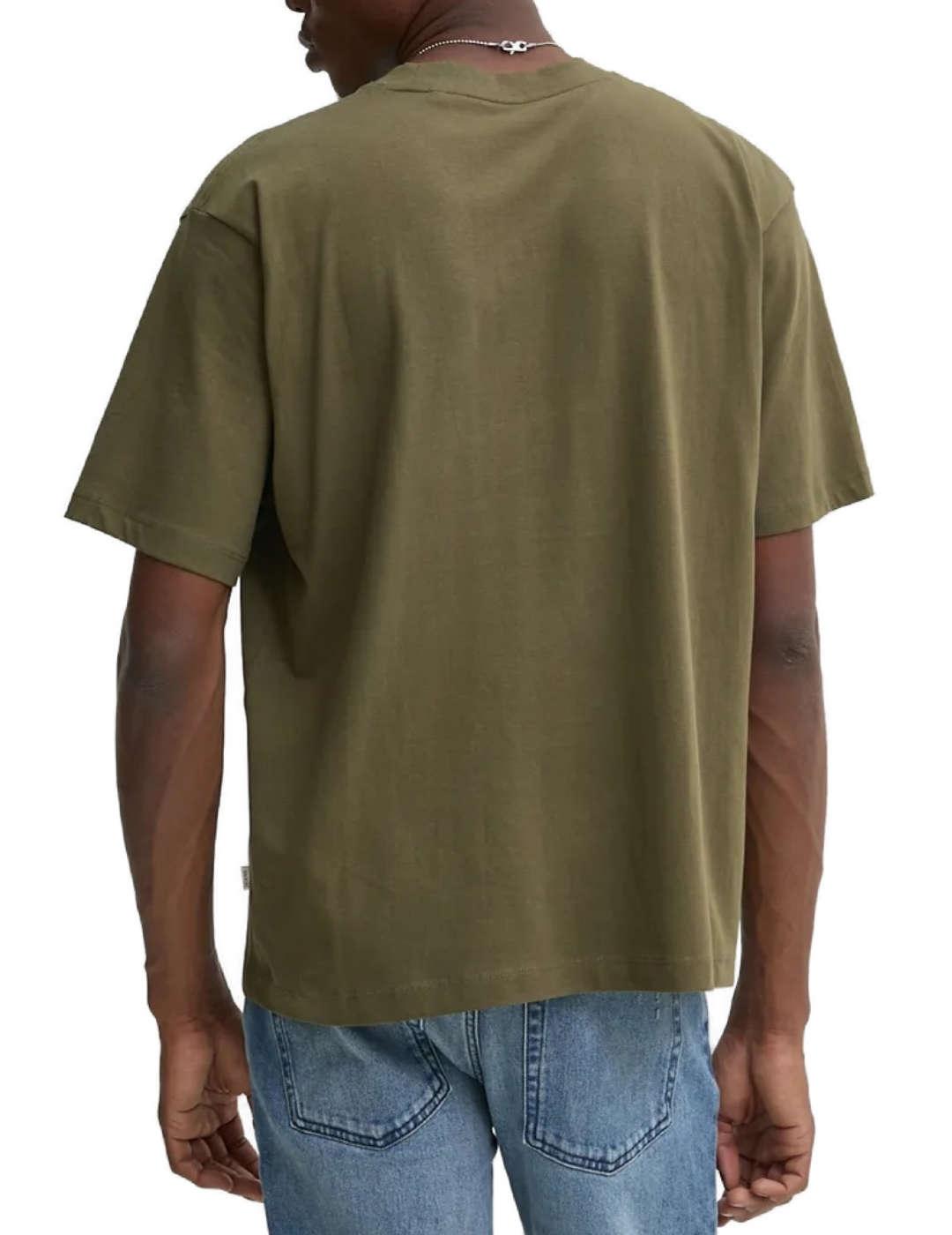 Camiseta Guess mini triángulo verde manga corta de hombre