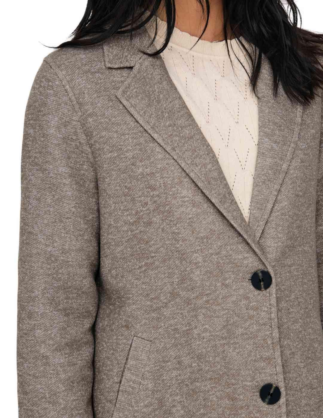 Abrigo largo Only Sedona beige hombros caídos para mujer