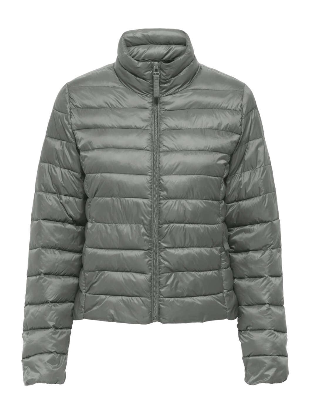 Plumas Only Thaia gris acolchado corto para mujer