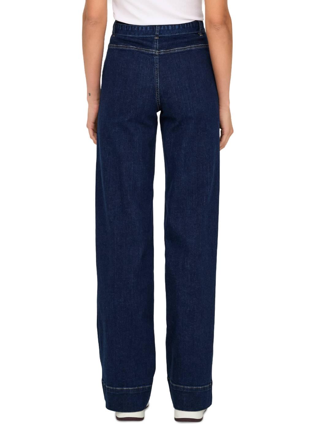 Vaquero Only Madison cinturón azul oscuro wide fit de mujer