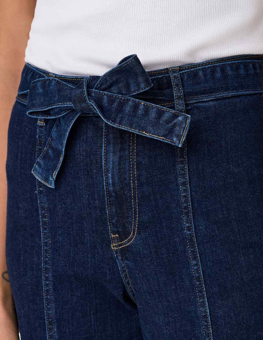 Vaquero Only Madison cinturón azul oscuro wide fit de mujer