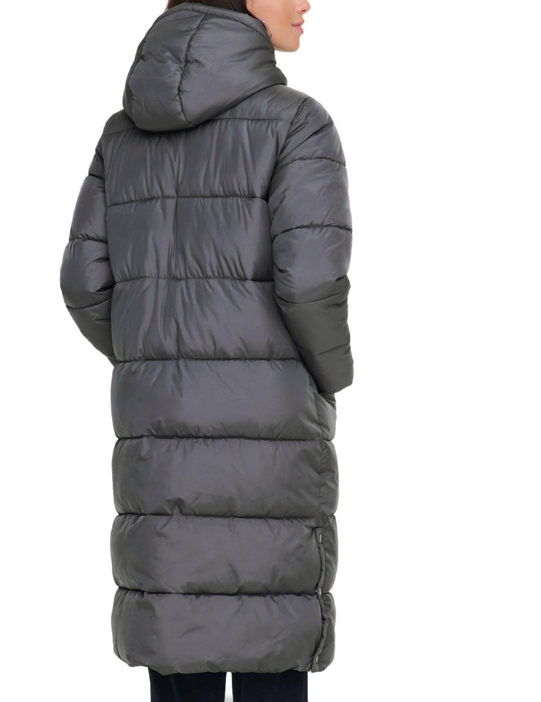 Plumas Only Montana gris largo acolchado para mujer