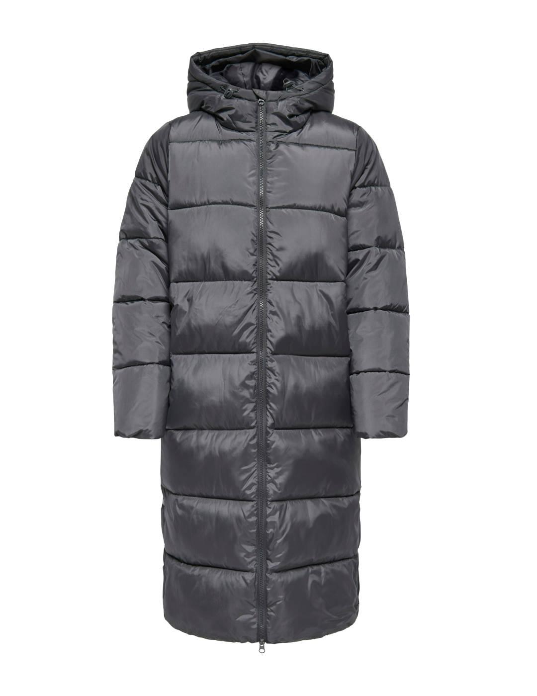 Plumas Only Montana gris largo acolchado para mujer