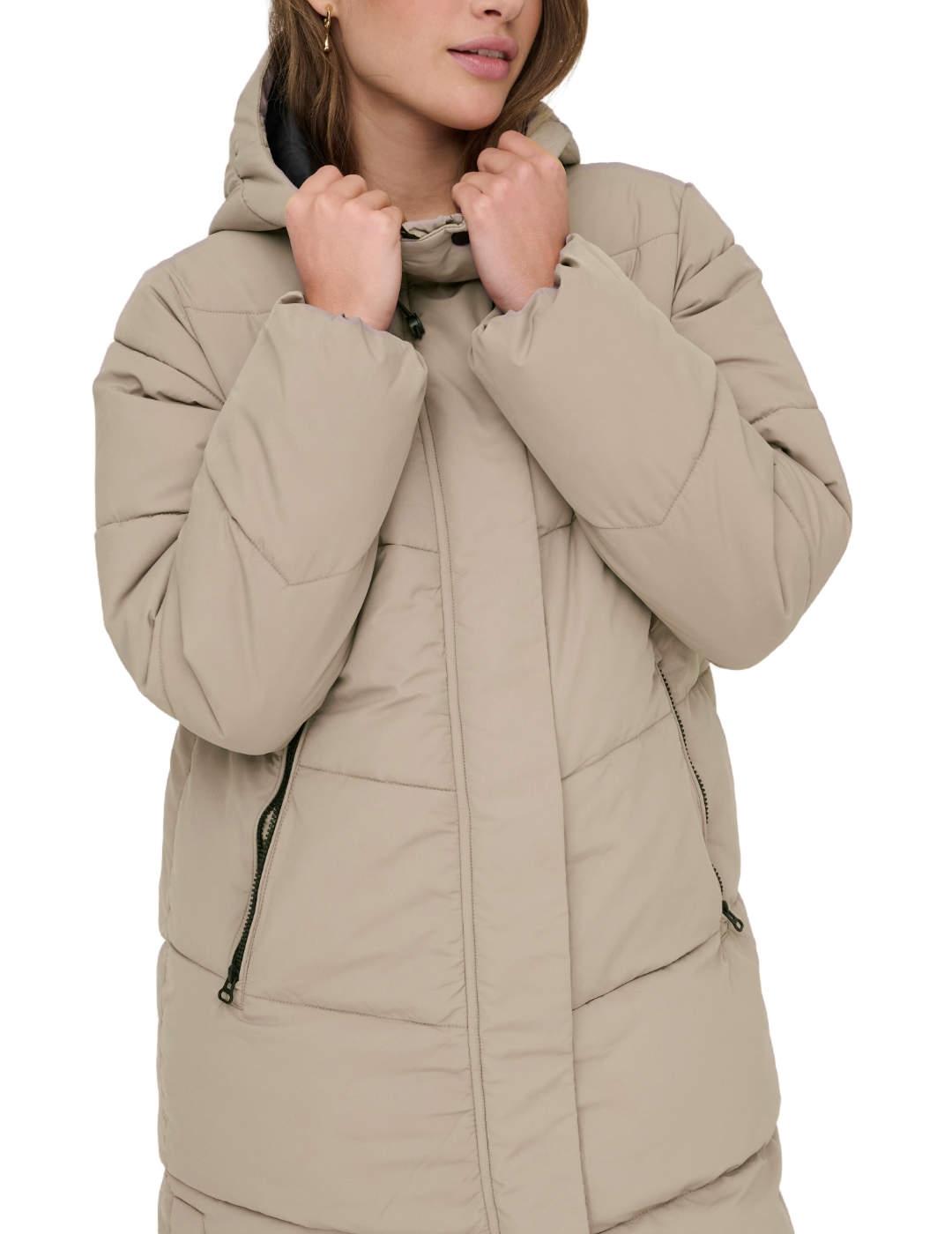 Plumas Only Maggi largo crema acolchado para mujer