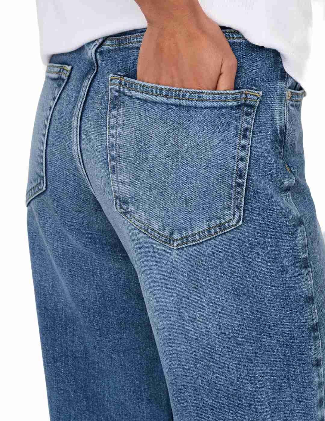 Pantalón vaquero Only Juicy nervio azul medio para mujer