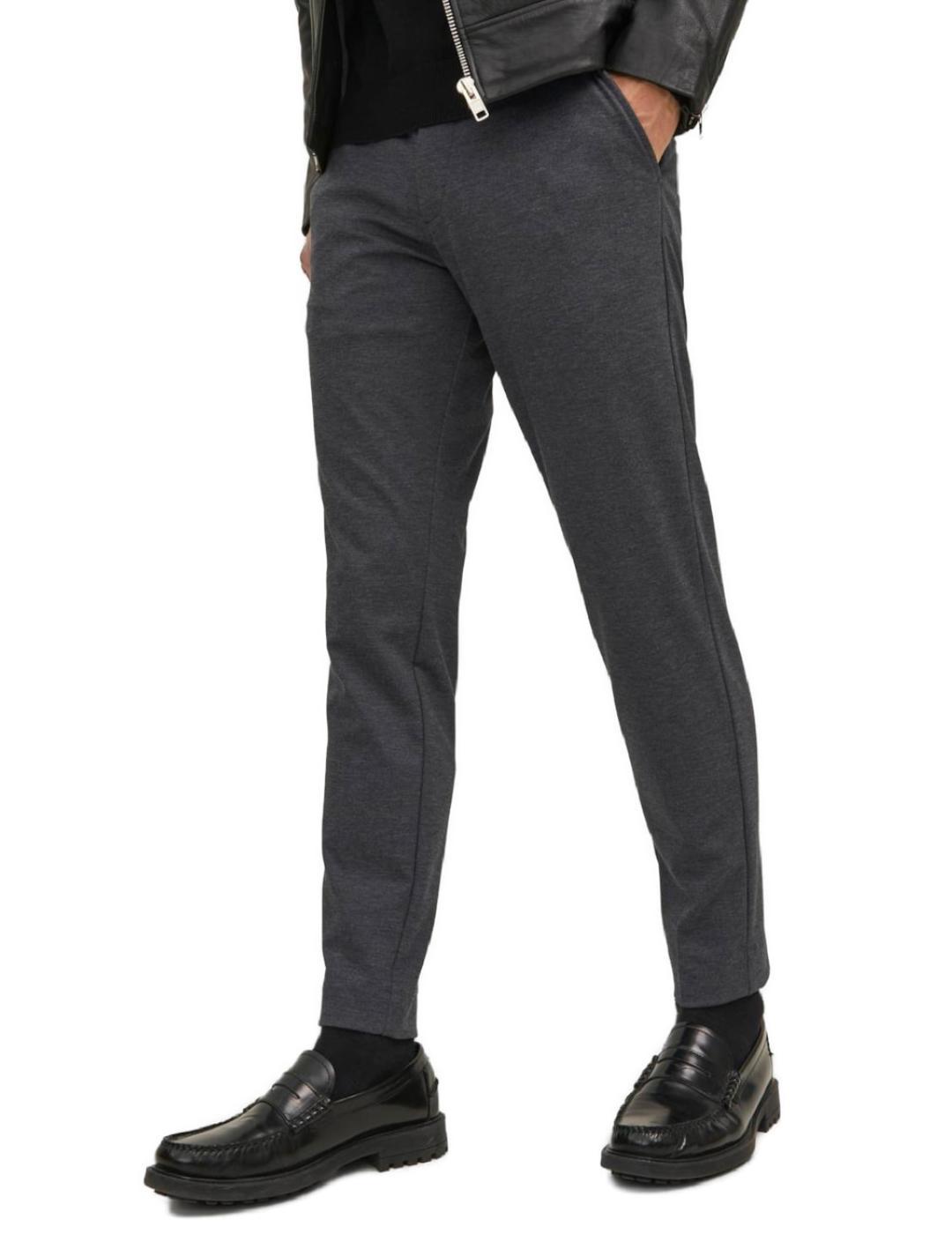 Chino Jack&Jones Marco gris oscuro de tela para hombre