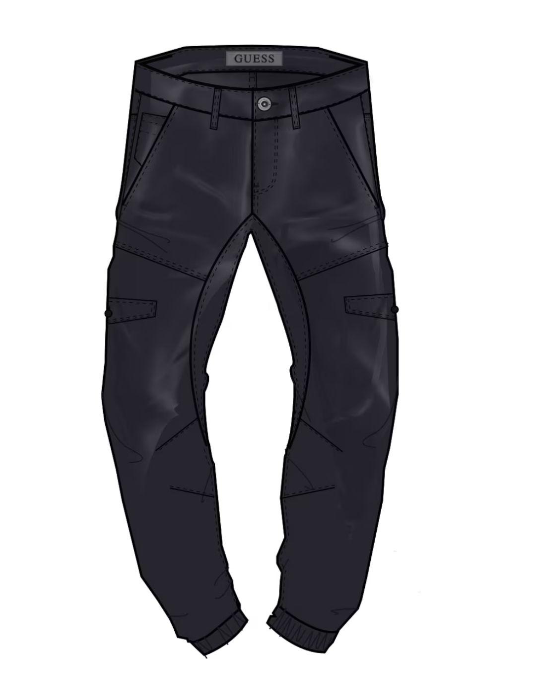 Pantalón cargo Guess New Combat azul marino para hombre