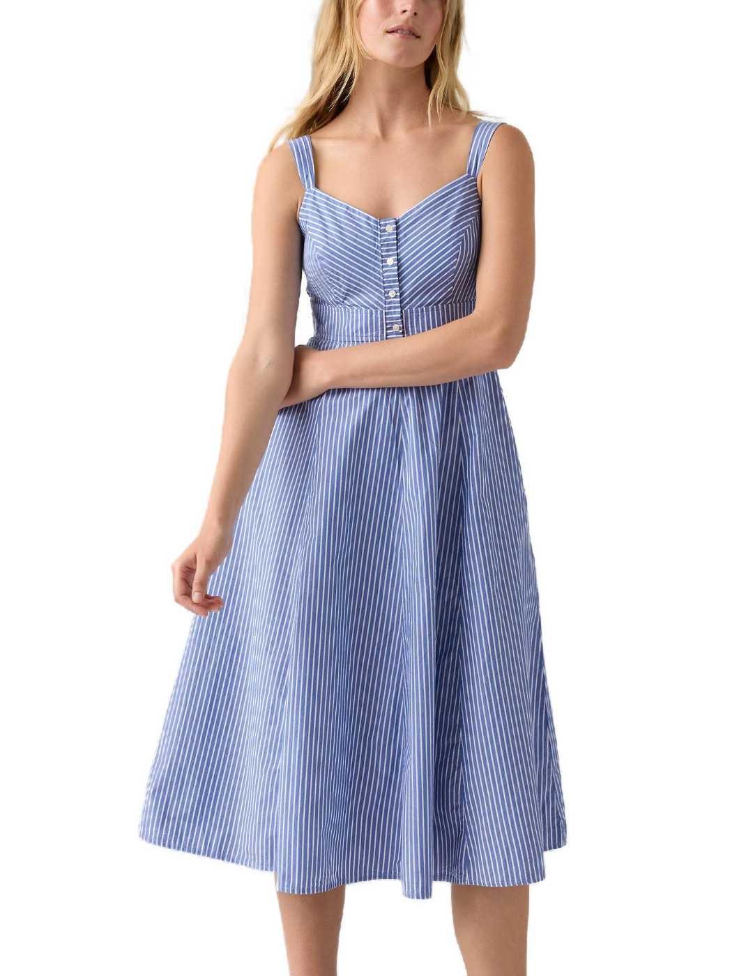 Vestido Levi's® Red Tab™ rayas azul tirantes para mujer