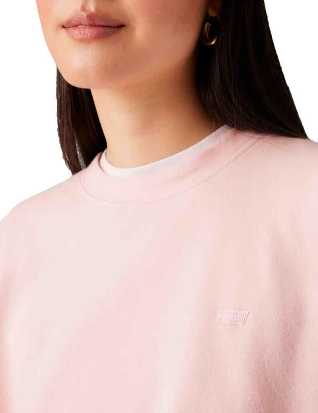 Sudadera Levi's® Red Tab™ rosa palo afelpada de mujer