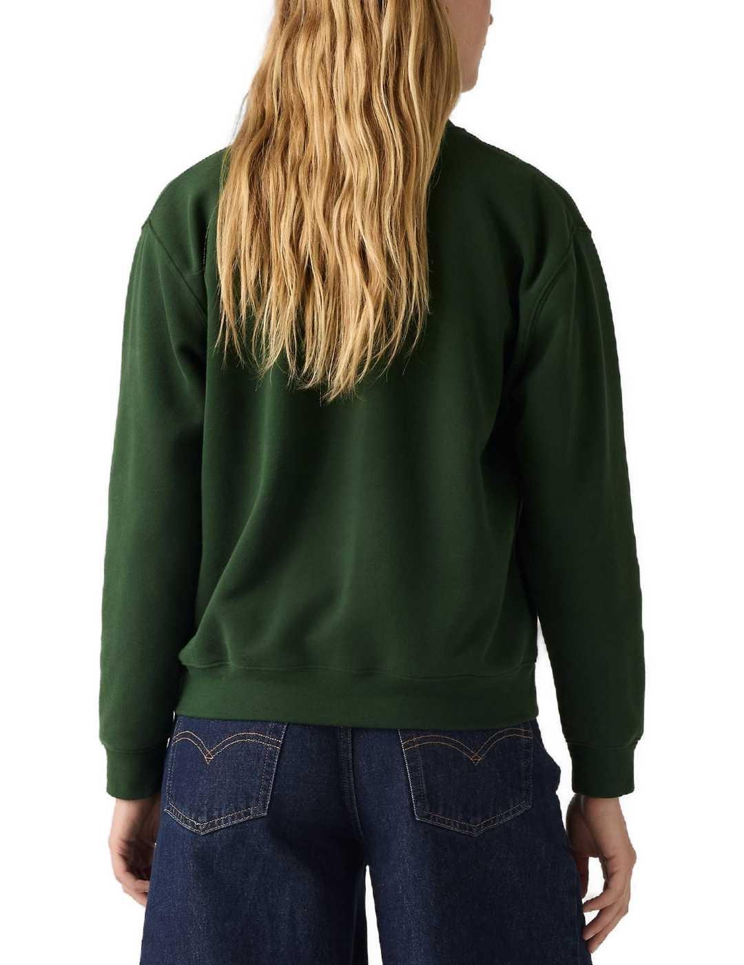Sudadera Levi's® Red Tab™verde pino afelpada de mujer
