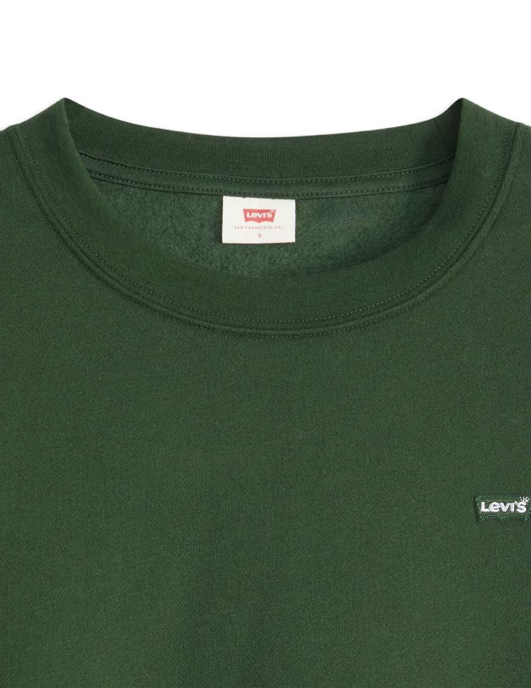 Sudadera Levi's® Red Tab™verde pino afelpada de mujer