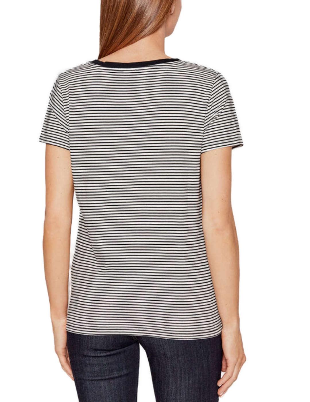 Camiseta Levi's® Red Tab™ pico rayas negras para mujer