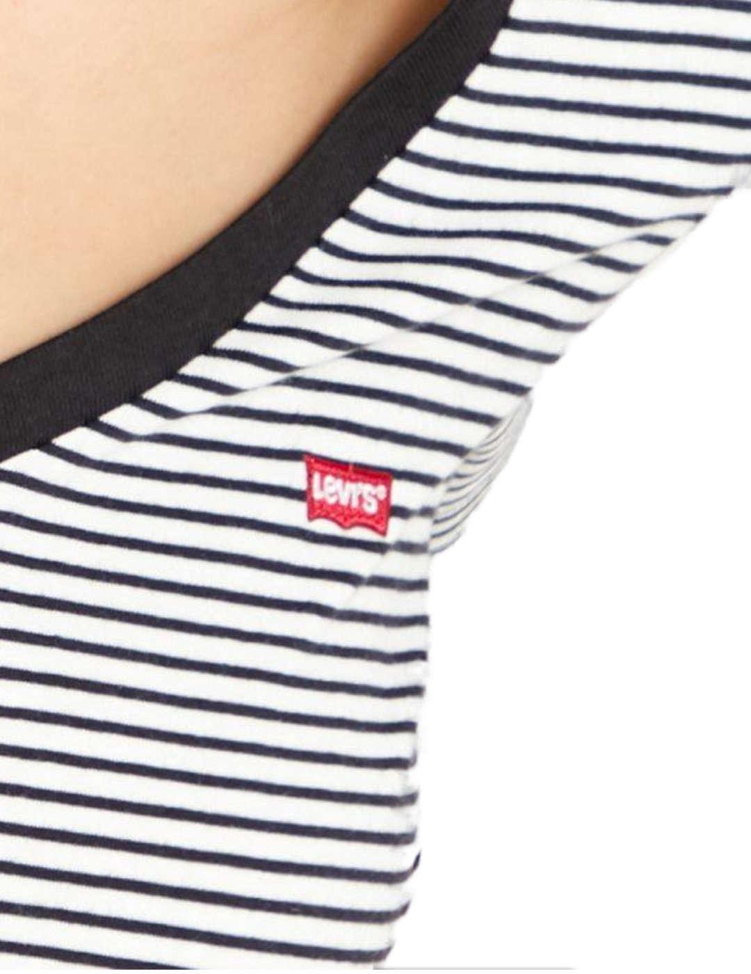 Camiseta Levi's® Red Tab™ pico rayas negras para mujer