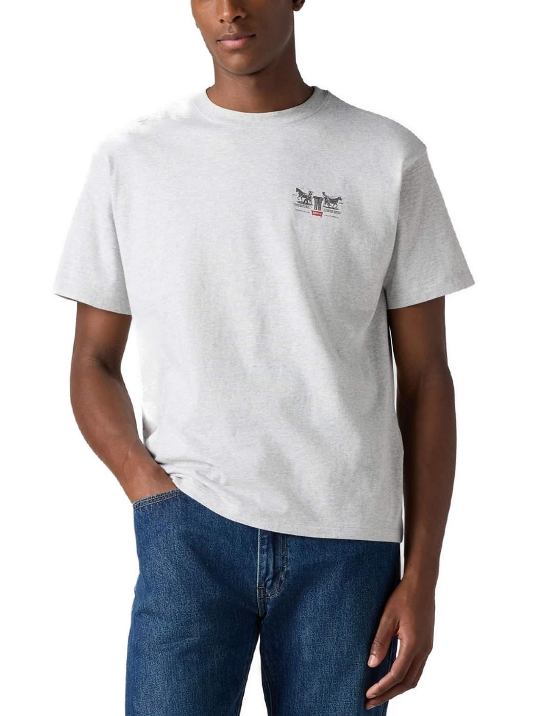 Camiseta Levi's® Red Tab™ gris logo manga corta de hombre