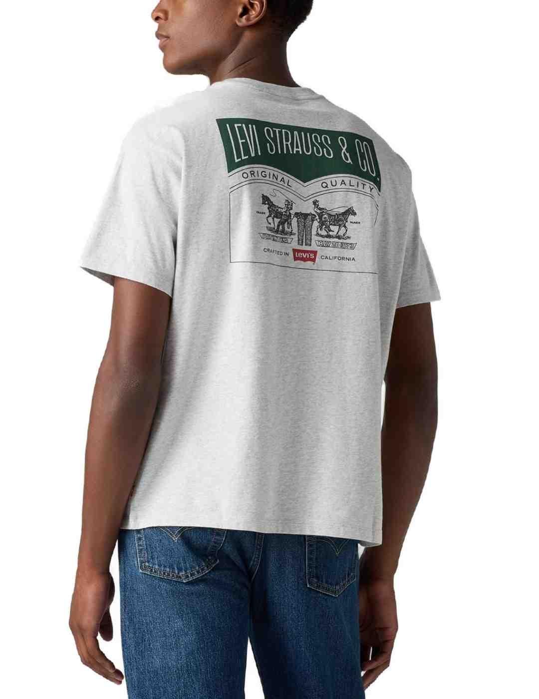 Camiseta Levi's® Red Tab™ gris logo manga corta de hombre