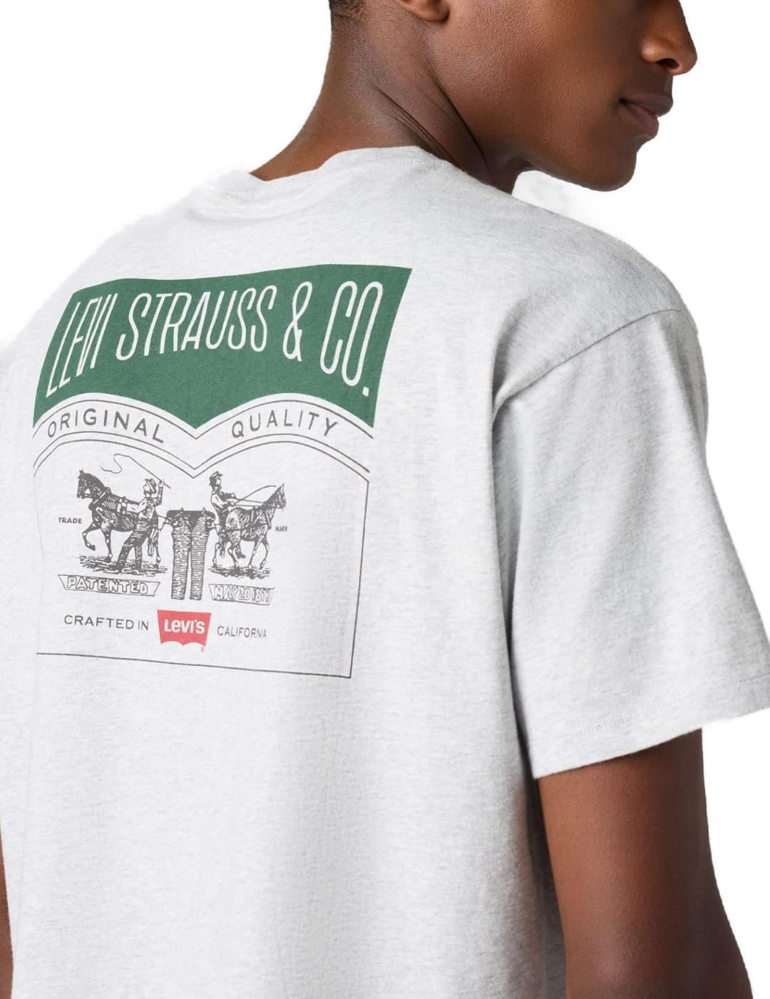 Camiseta Levi's® Red Tab™ gris logo manga corta de hombre