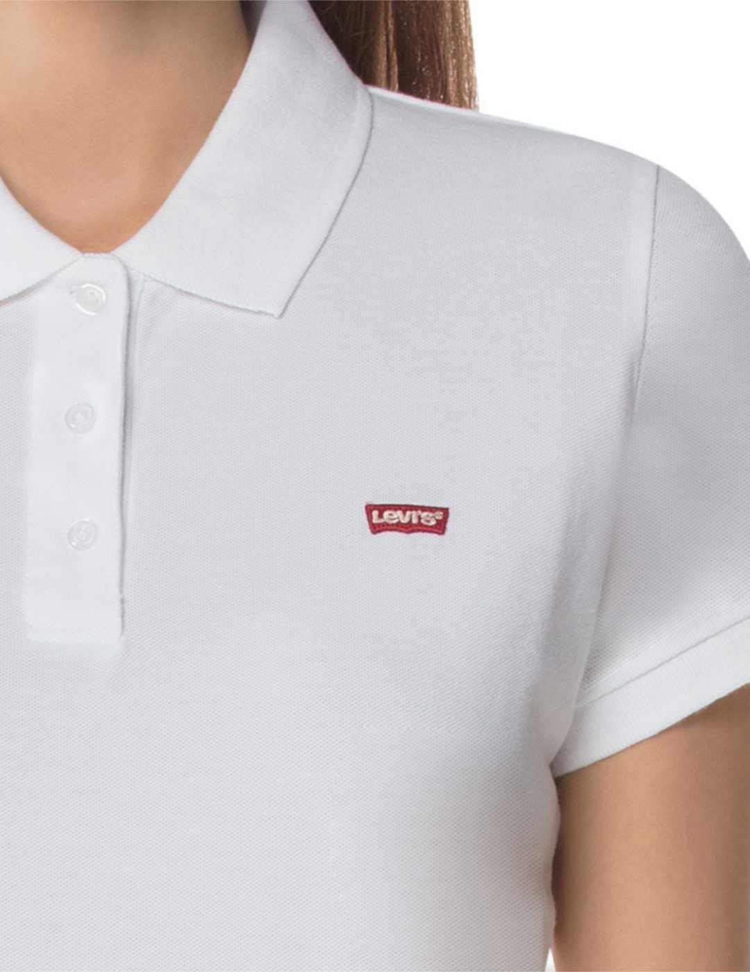 Polo Levi's® Red Tab™  blanco manga corta para mujer