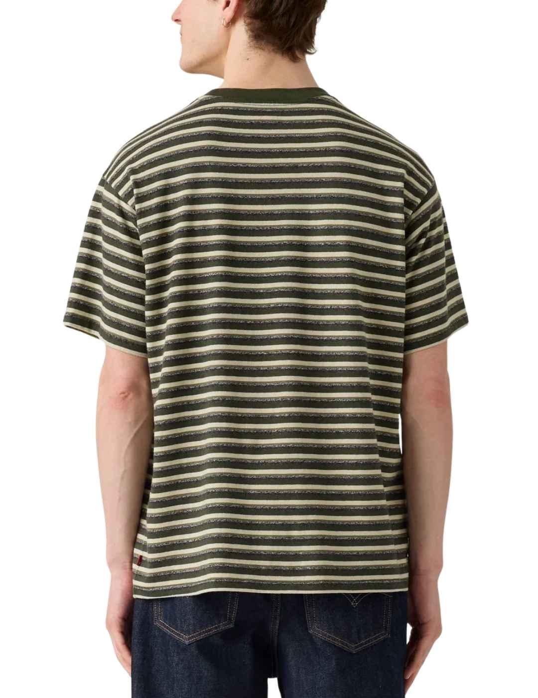 Camiseta Levi's® Red verdes rayas manga corta para hombre