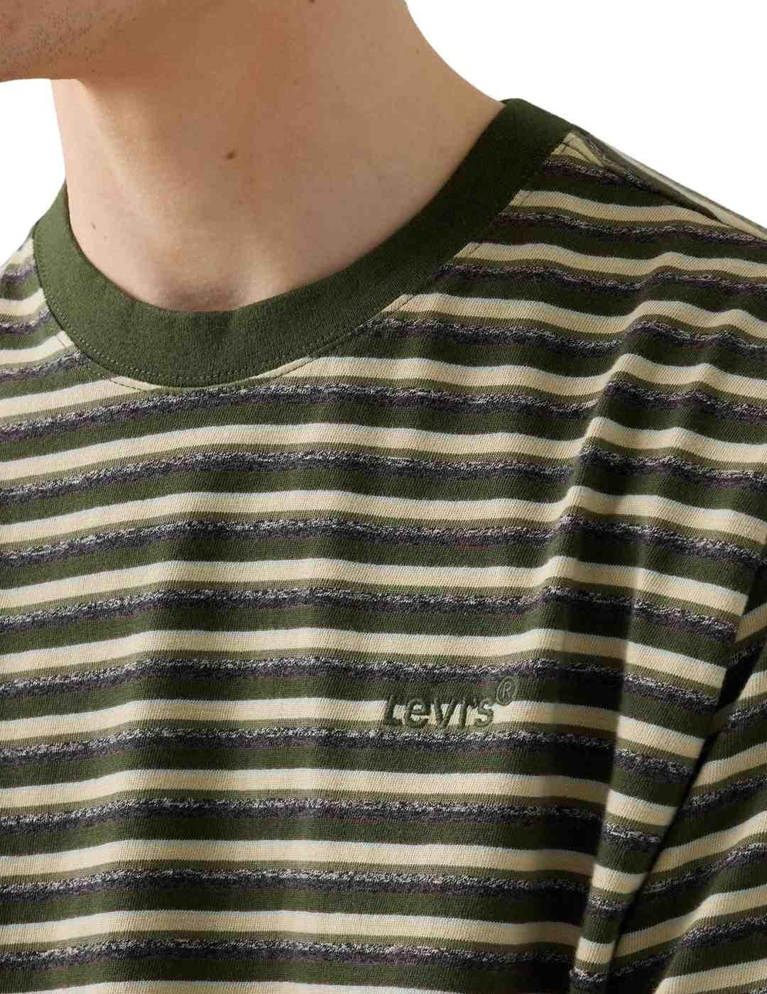 Camiseta Levi's® Red verdes rayas manga corta para hombre