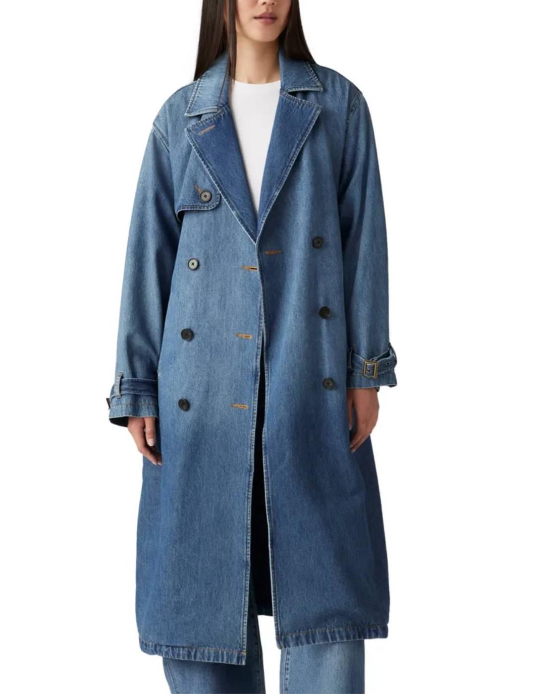 Gabardina Levi's® Red Tab™ azul vaquero oversize de mujer