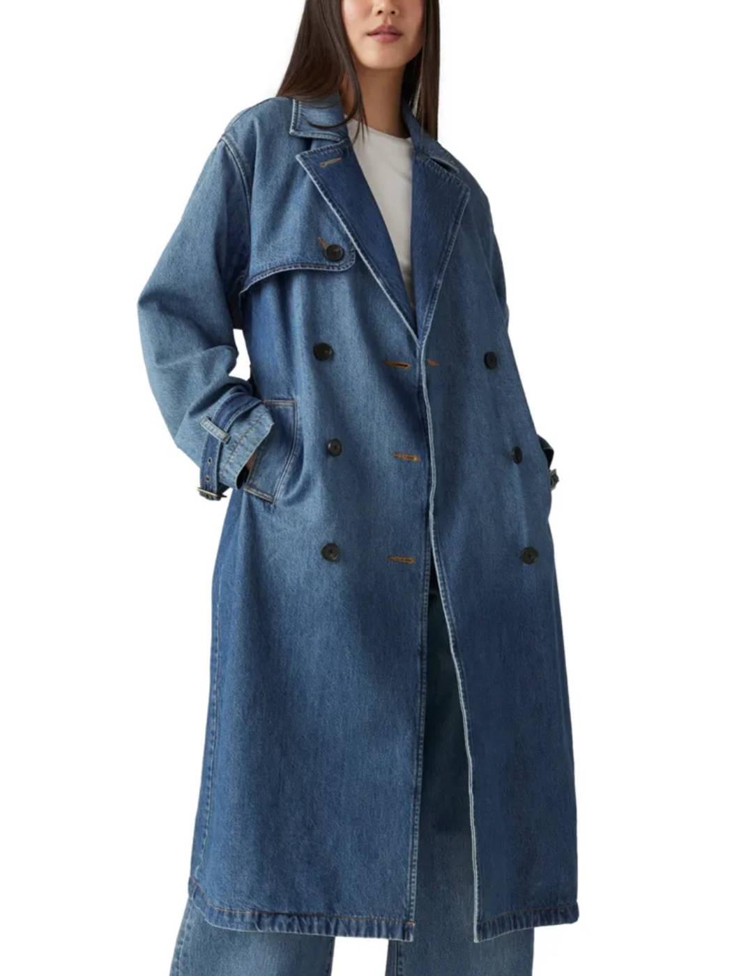 Gabardina Levi's® Red Tab™ azul vaquero oversize de mujer